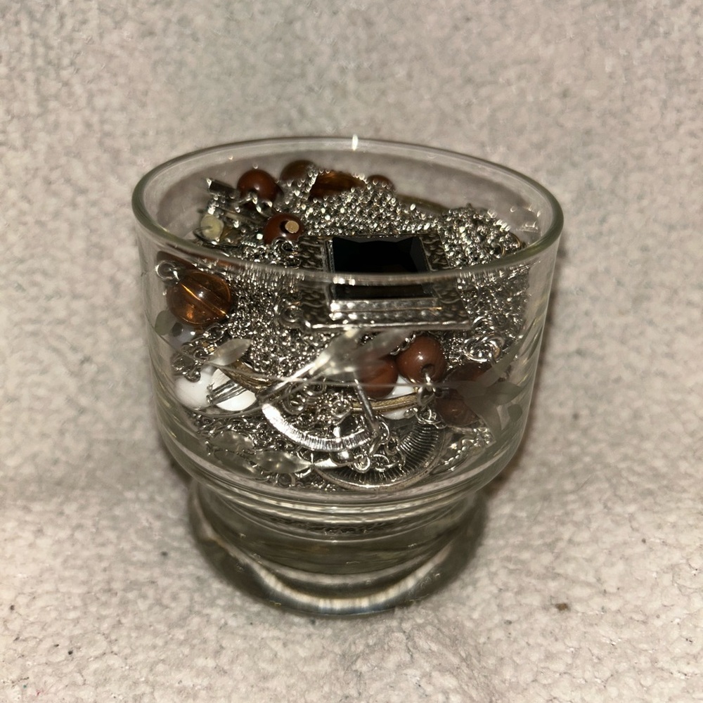 Mystery jewelry jar- silver